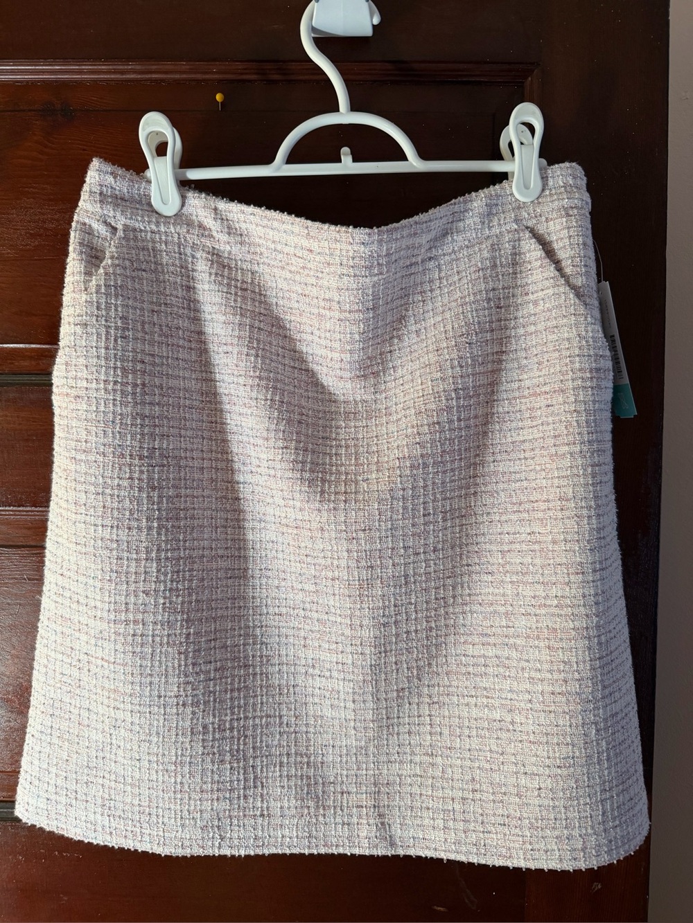 NWT - Textured Pink Tweed A-Line Skirt